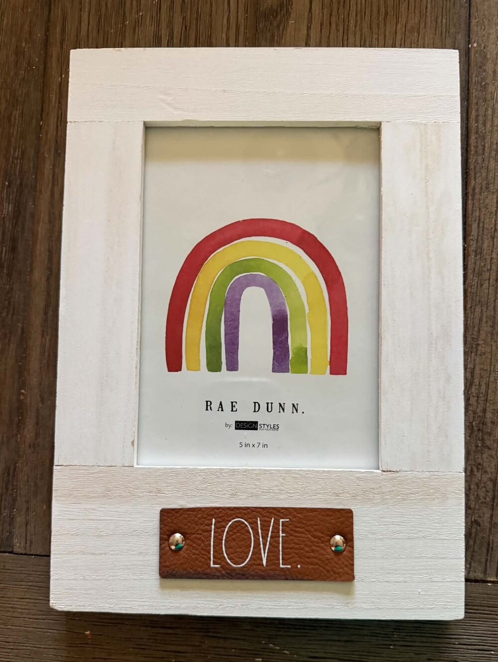 NWT Rae Dunn "Love" Wooden Picture Frame, 5×7